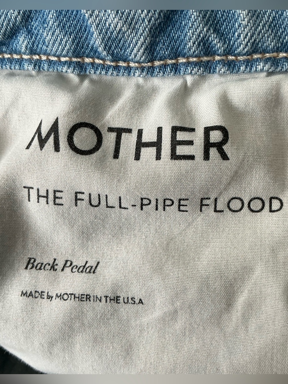 MOTHER SUPERIOR Jeans Full-Pipe Flood Back Pedal Blue Size 28 - Picture 13 of 14